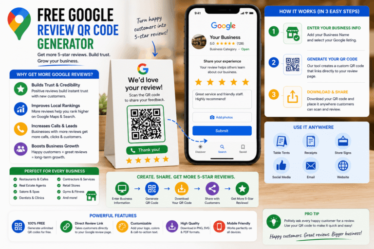 Free Google Review QR Code Generator